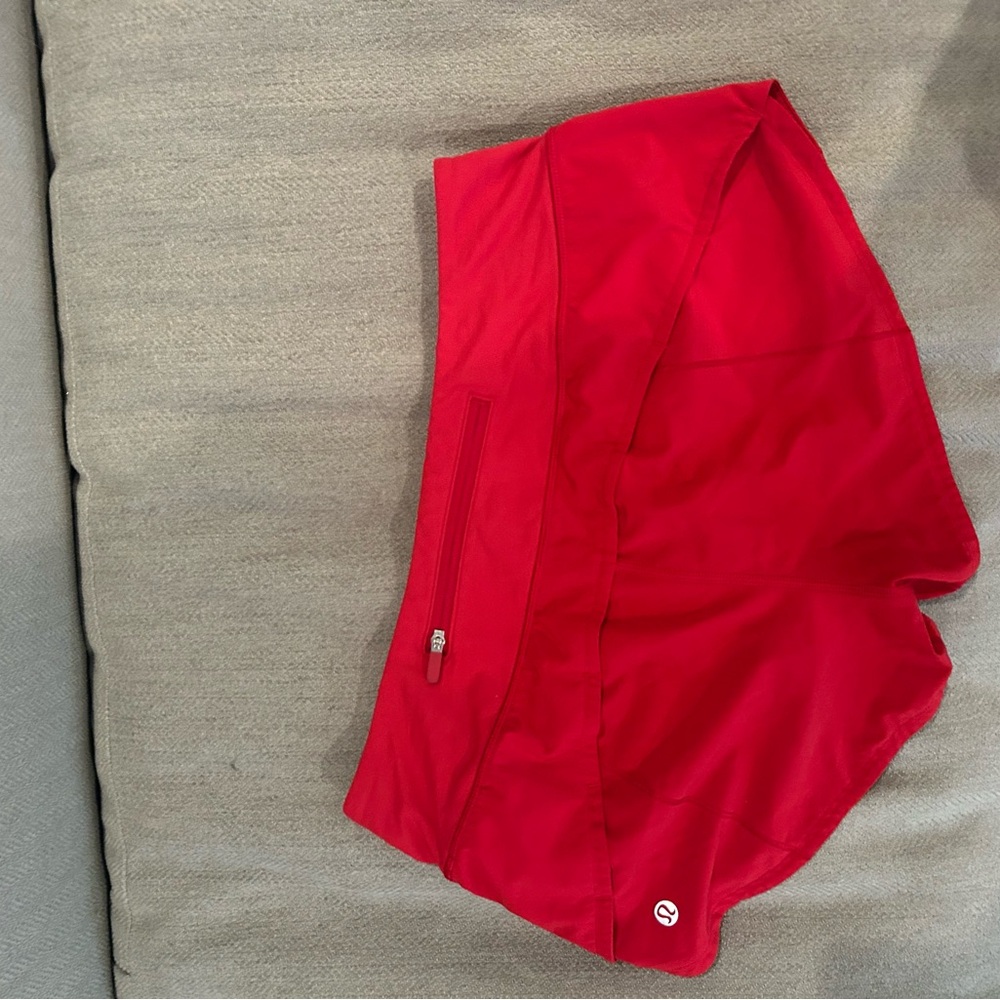 red lululemon speed ups